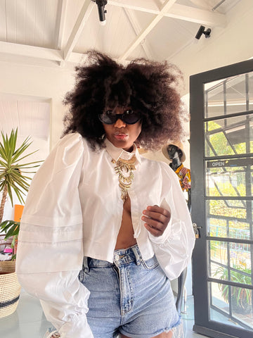 Casablanca cropped white shirt (14 working days)