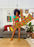 Bow mini skirt (14 working days) (waist band material may differ slightly)