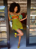 Monze Peplum Top (14 Working Days) (yellow and red on bust now differs slightly)