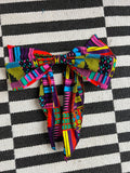 African Print Hair Bow with Clip