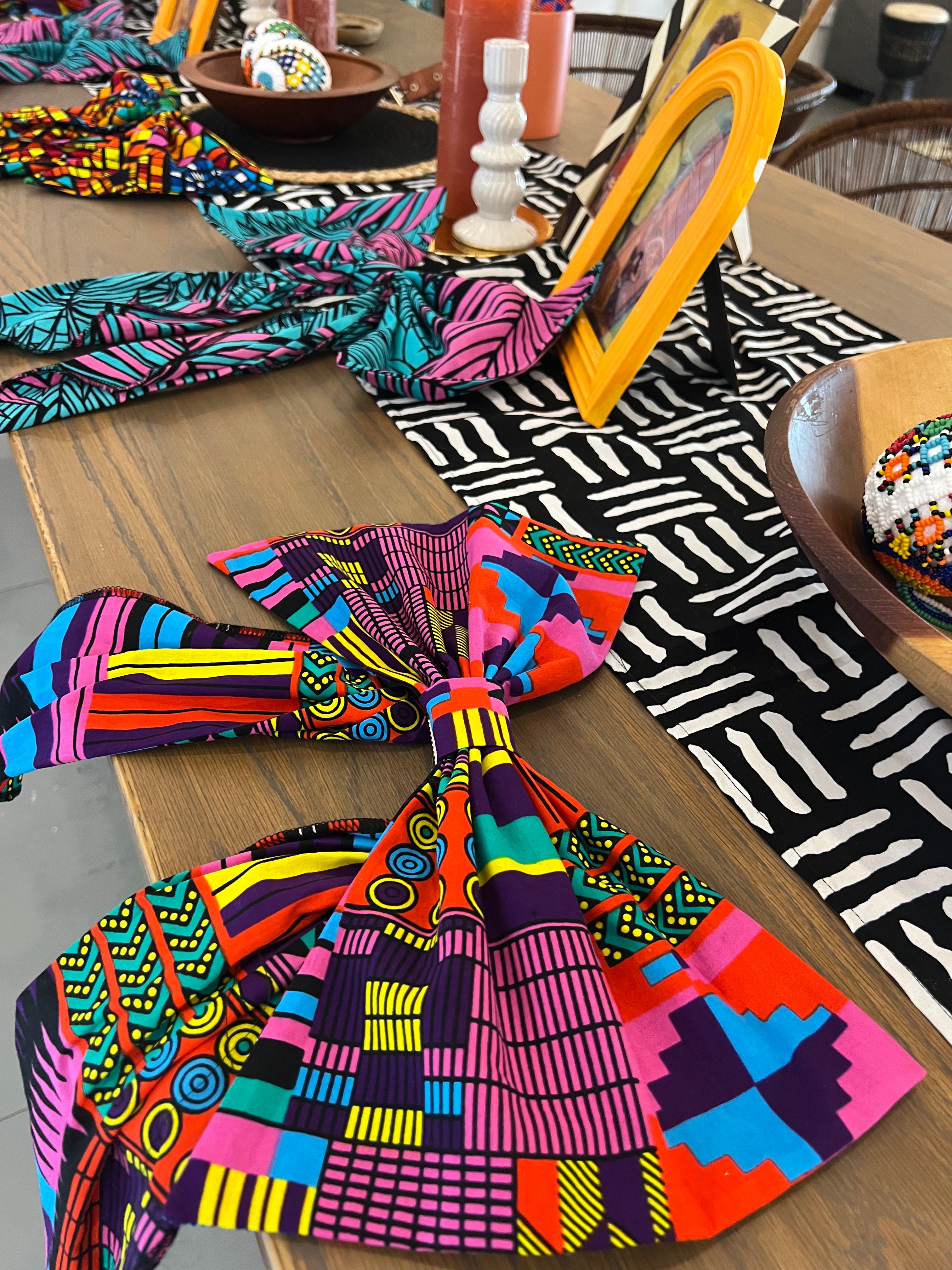 African Print Hair Bow with Clip