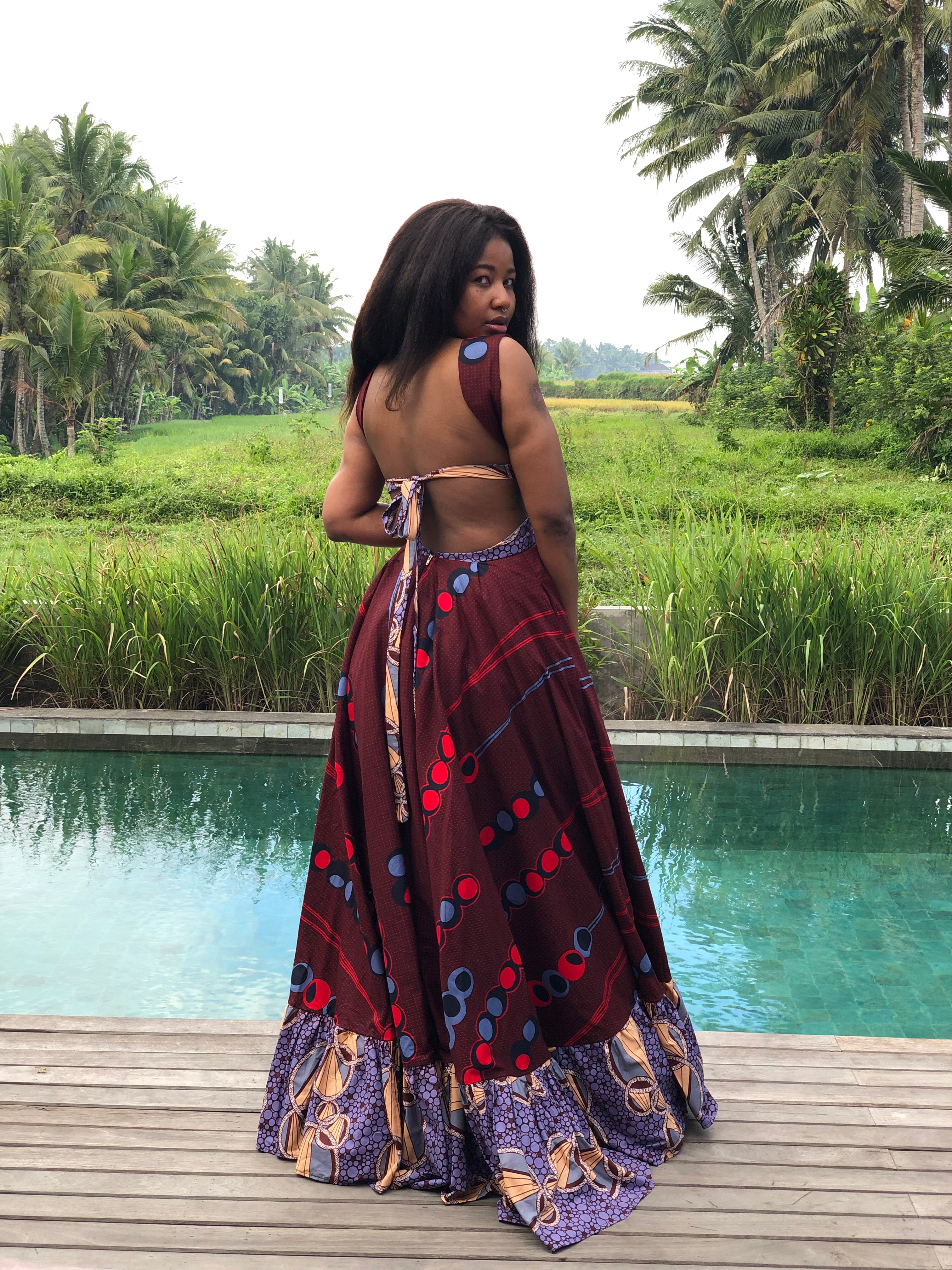 Bali backless Dress (14 Working Days) (Frill differs with each dress)