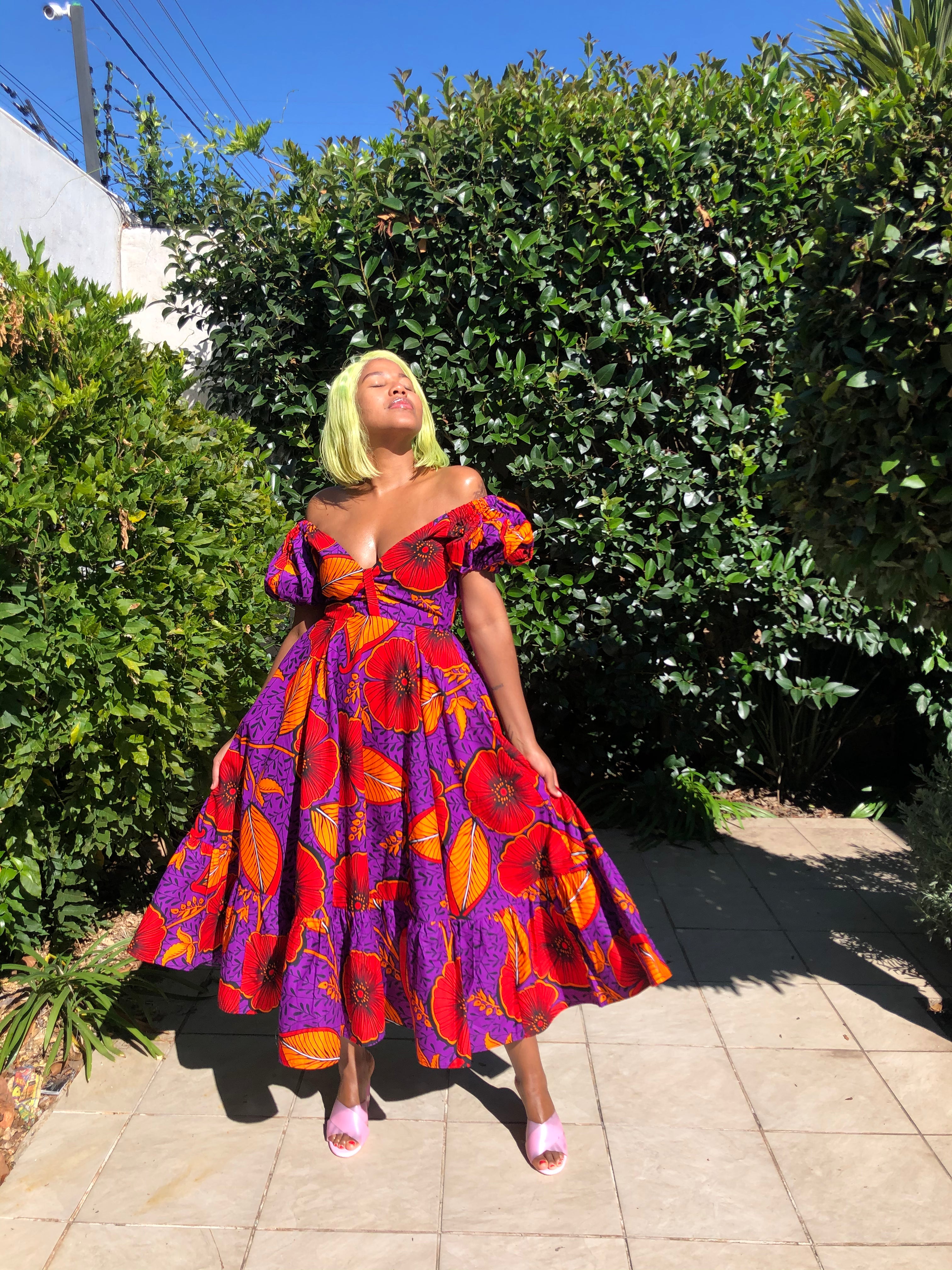 Purple Hibiscus Midi (14 woring days)